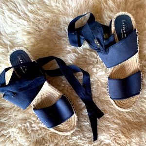 Bettye Muller Ankle Tie Ballet Wedges